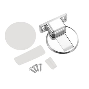Bothyi - Tope De Puerta Con Succión De Piso, Aleación De Zinc, Compacto, Fácil De Instalar, Protector De Pared, Argent
