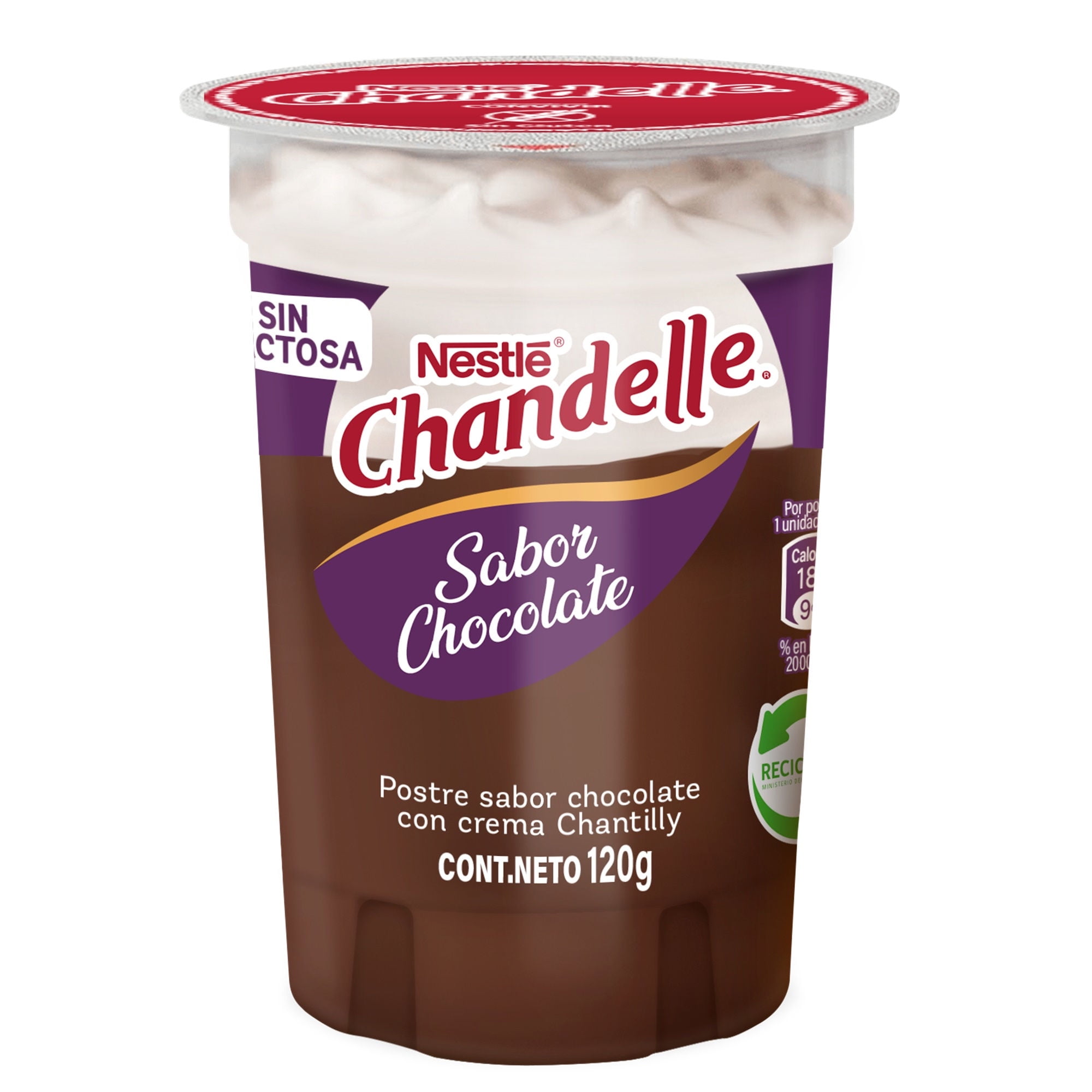 Postre Crema Sin Lactosa Sabor Chocolate 120 g Chandelle