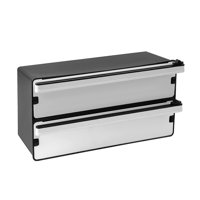 Bothyi - Dispensador De Montaje En Pared Organizador De Envoltura 2 En 1 Para Papel De Aluminio De Película Adhesiva Para Alimentos