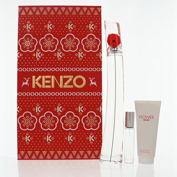 Set de regalo de perfume Kenzo Flower Eau de Parfum para mujer 100 mL