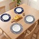 thumbnail image 3 of Juego de 4 Manteles Redondos Tejidos para Mesa de Comedor Interior Exterior Mantel de Cocina Limpieza Fácil Azul Marino 13x13 pulgadas, 3 of 5