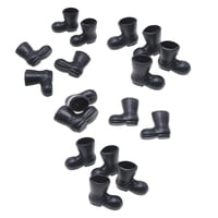 Magideal - 10 Pares De Minibotas Para Casa De Muñecas, Regalo De 1/12, Minizapatos De Decoración Para Muñecas, Botas Navideñas De Papá Noel Para Cocina, Casa De