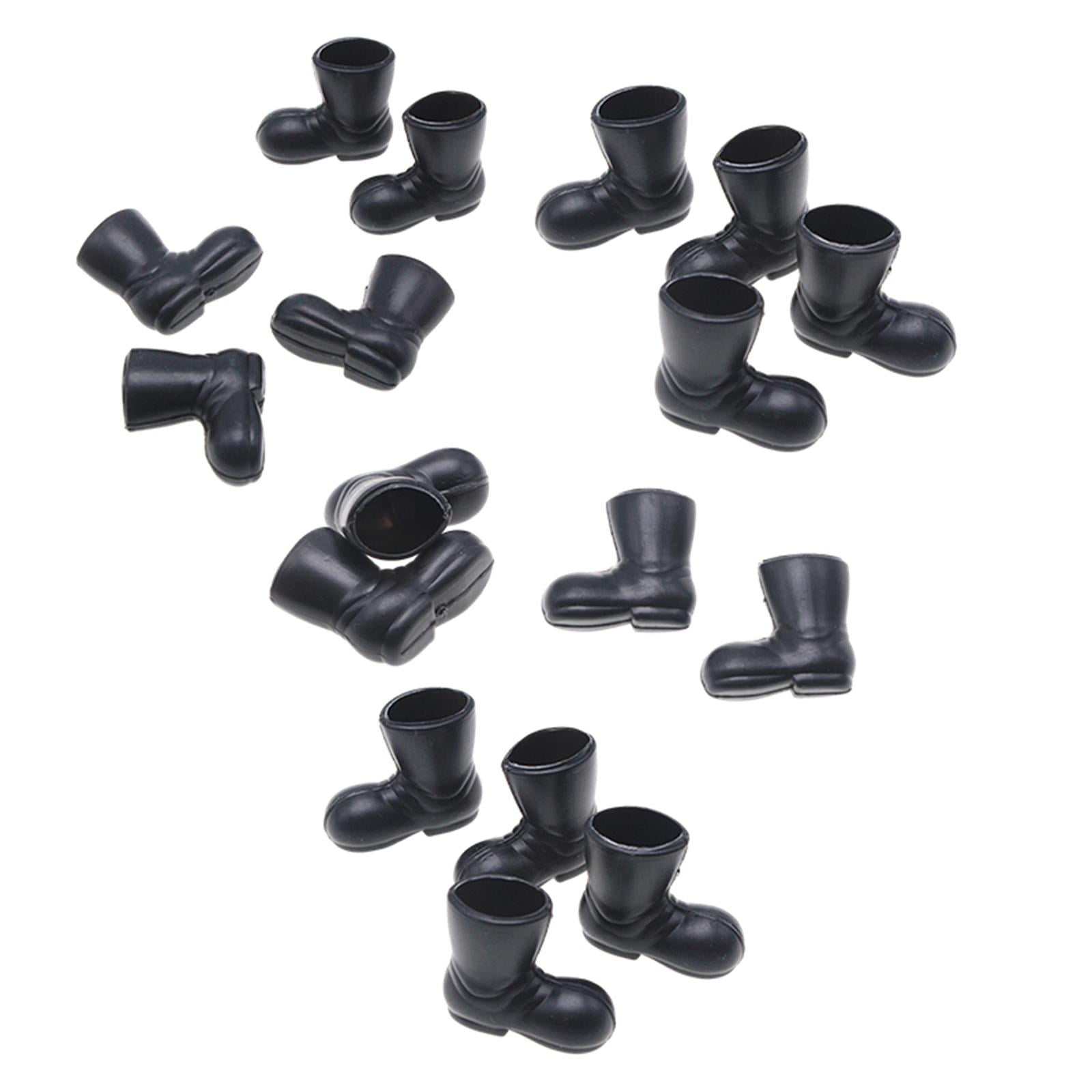 Magideal - 10 Pares De Minibotas Para Casa De Muñecas, Regalo De 1/12, Minizapatos De Decoración Para Muñecas, Botas Navideñas De Papá Noel Para Cocina, Casa De