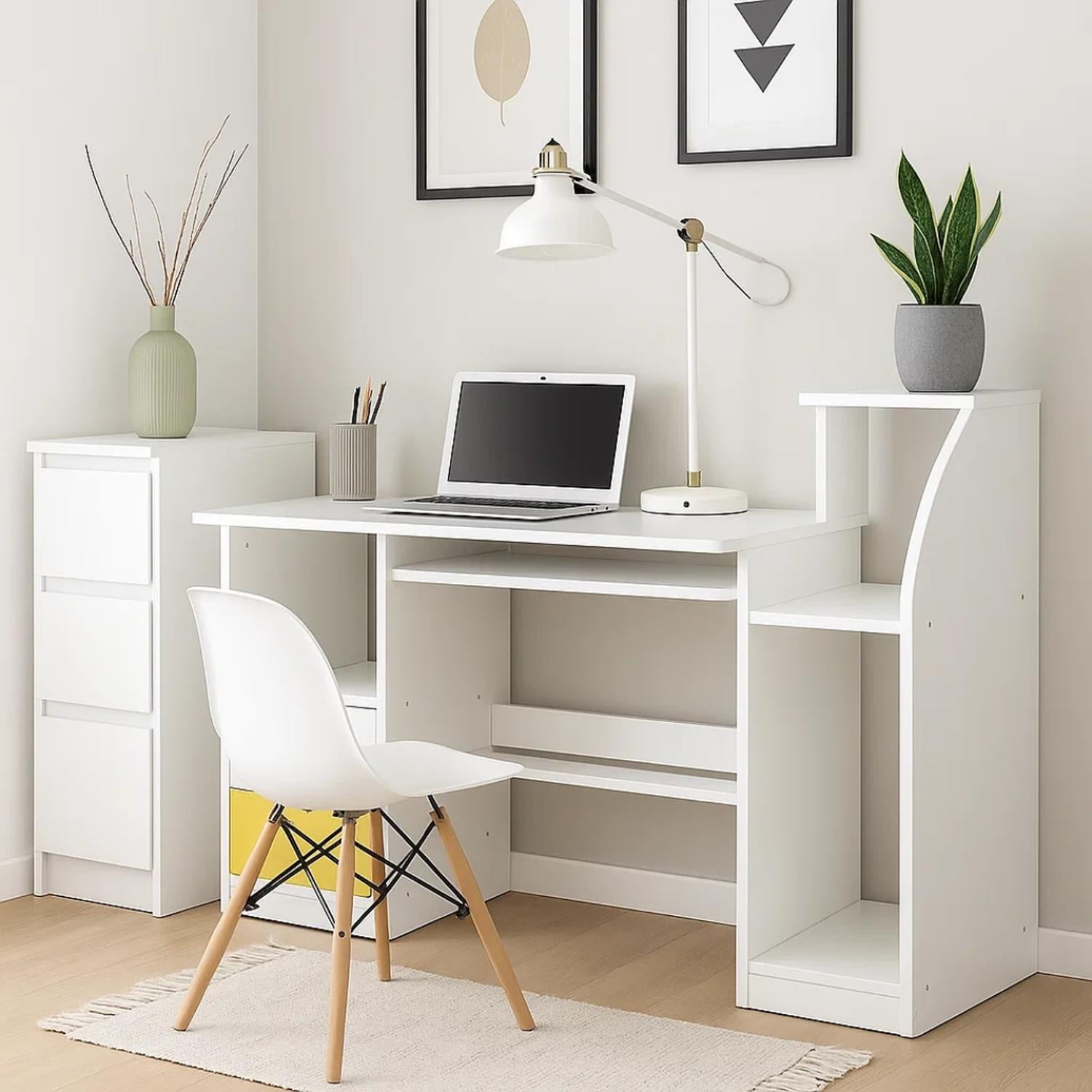 Pandalino - Escritorio Birson 117 Cm | Funcionalidad Blanco