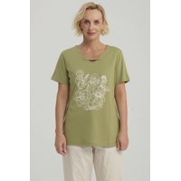 Fashionspark - Polera Mujer Con Estampado Verde Claro
