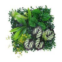 Bothyi - Decoración Del Panel De Pared Del Verdor De La Hierba De La Simulación De 9.8X9.8Inch Para La Terraza, Estilo Del Cuarto De Baño A