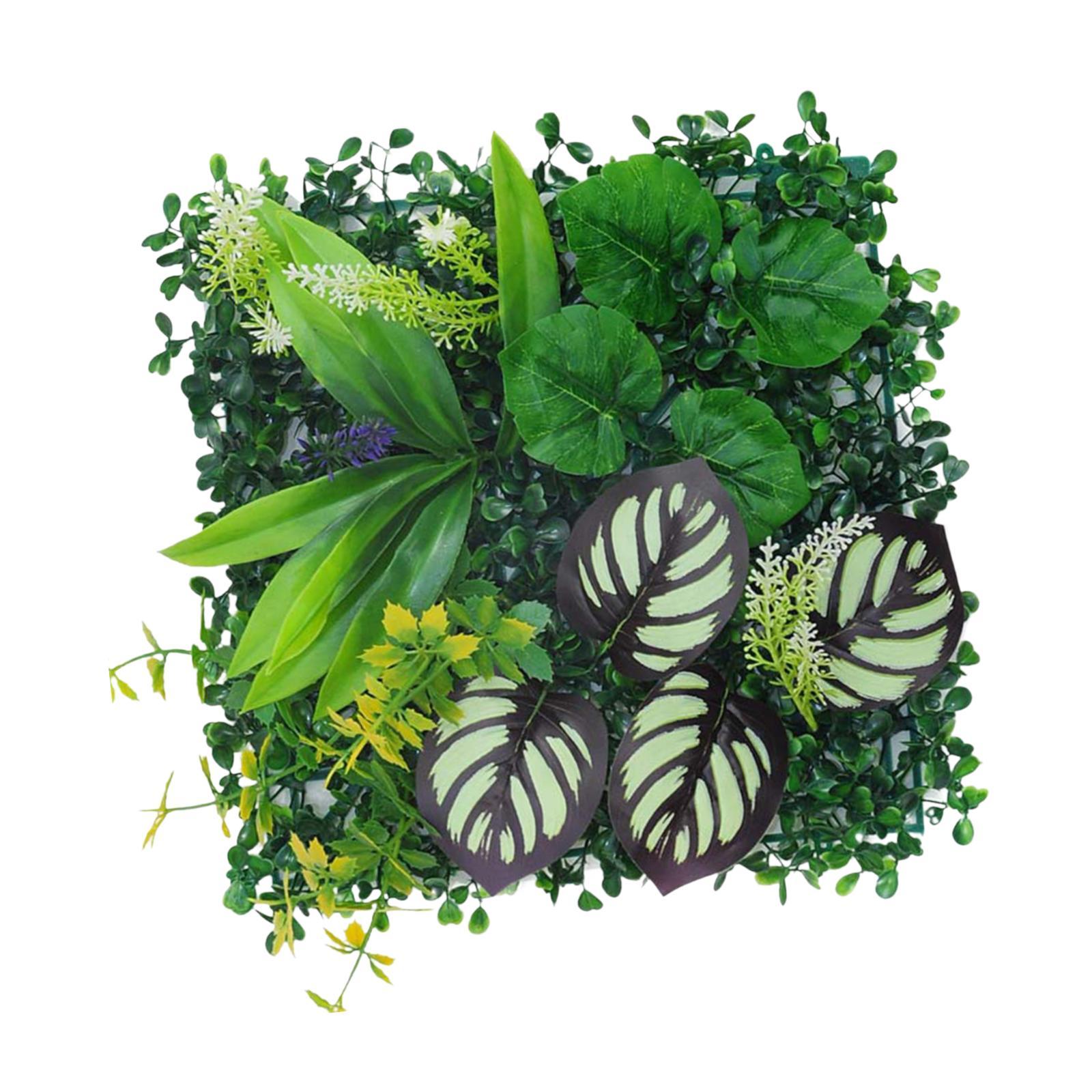 Bothyi - Decoración Del Panel De Pared Del Verdor De La Hierba De La Simulación De 9.8X9.8Inch Para La Terraza, Estilo Del Cuarto De Baño A