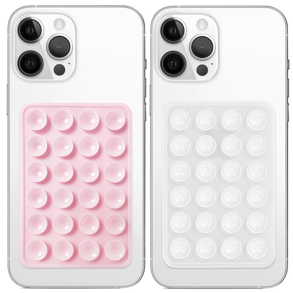 Soporte de Silicona con Ventosas para Celular Galundge 2 Piezas Rosa Claro