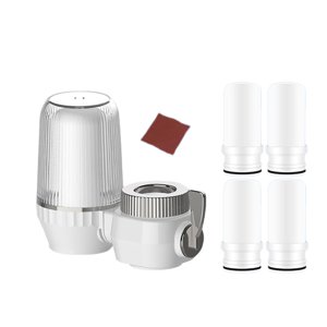 Bothyi - Filtro De Agua Para Grifo De Montaje En Grifo, Fácil De Instalar, Con Núcleo De Filtro Y Papel De Lija Con 5 Núcleos De Filtro