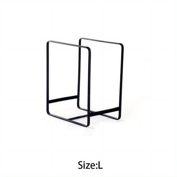 Maximize Your Kitchen Space with our Modern 1pc Vertical Plate Holder and Cupboard Organizer - Perfect for Small Kitchens and Countertops, Includes Dish Organizer, Cutting Board and Pot Lid Holder - E