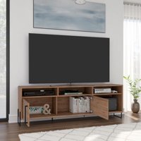 Tuhome - Rack De Tv 70"" Karev 2 Puertas Miel 53,4X158,5X34,6 Cm