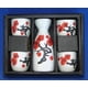 thumbnail image 1 of Set de sake Feng Shui Import de cerámica blanca con imágenes de ciruela roja, 1 of 1