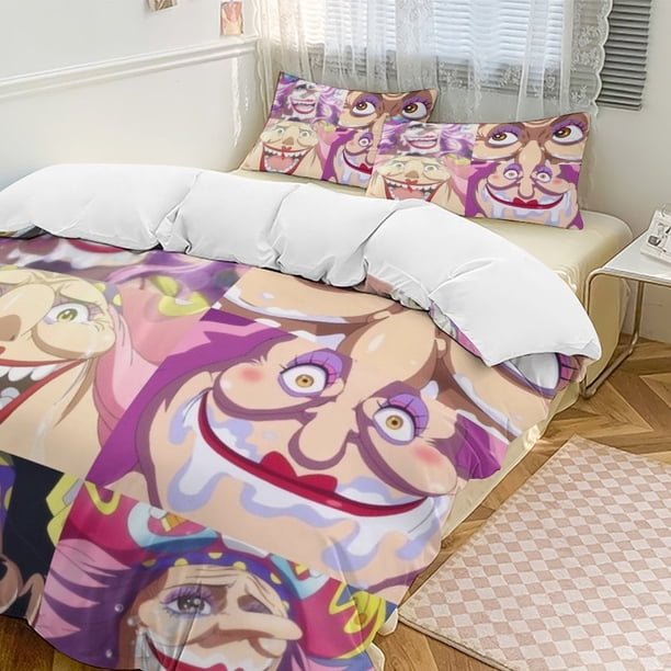 Charlotte Linlin Bed Duvet Cover Funny Anime Cartoon Bedding Sets Lightweight 3 Piece Comforter Sets