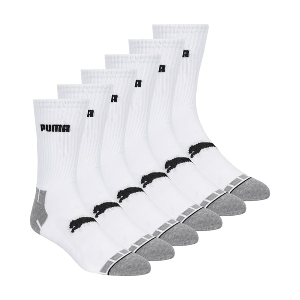 Calcetines PUMA para Hombre Paquete de 6 Medias Deportivas Blanco Negro Talla 13-15 US