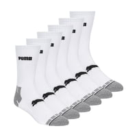 Calcetines Puma Para Hombre Paquete De 6 Medias Deportivas Blanco Negro Talla 13-15 Us