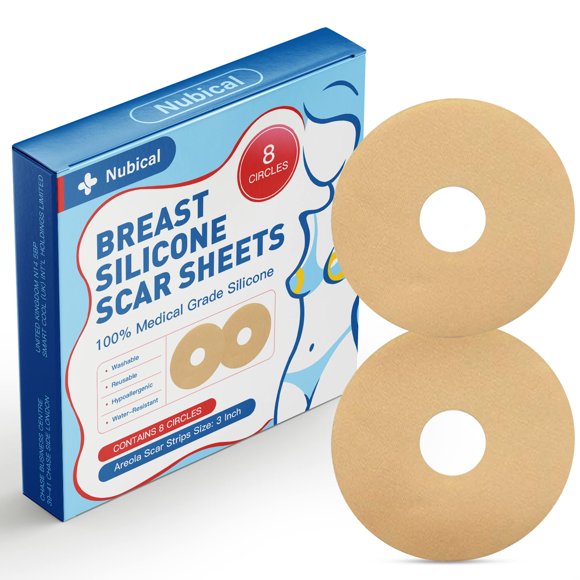 Scar Sheets Nubical Medical Silicone, paquete de 8 unidades, para cirugía mamaria