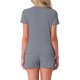thumbnail image 3 of INSPIRE CHIC Conjuntos de Pijamas para Mujer, Camiseta de Manga Corta con Cuello Redondo y Shorts con Volantes, Conjunto de 2 Piezas para Estar en Casa con Bolsillo XL Gris, 3 of 6