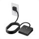 thumbnail image 1 of Regleta TESSAN 4,5 m con enchufe plano negro y USB‑C, 1 of 6