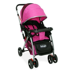 Bebeglo - Coche Cuna Atlas Manillar Reversible Fucsia