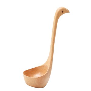 Magideal - Cuchara De Sopa De Madera, Cuchara De Madera Con Gancho Para Colgar, Cucharón Profundo Estable, Cucharón De Madera, Cucharón De Sopa Para Catering, Co