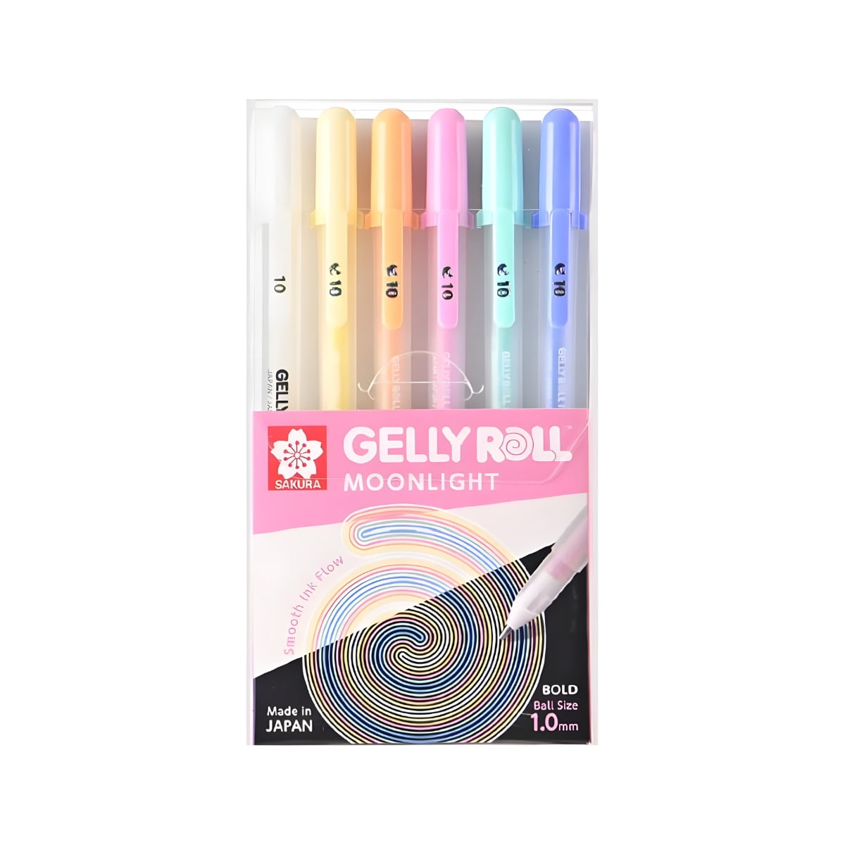 Lápices Gel Gelly Roll Sakura Moonlightc Set 6 Color Pastel