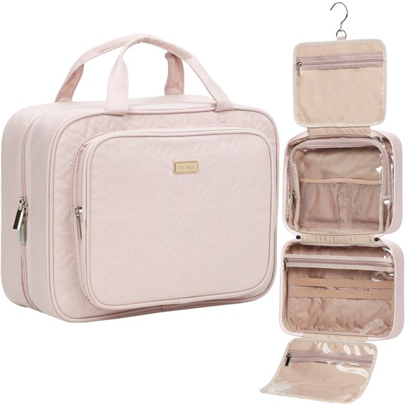 Neceser de viaje NISHEL para mujer de gran capacidad rosa