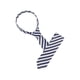 thumbnail image 1 of INSPIRE CHIC Corbata de Rayas para Hombre, Corbata de Lino Ajustable para Negocios Casual Azul Talla Única, 1 of 5