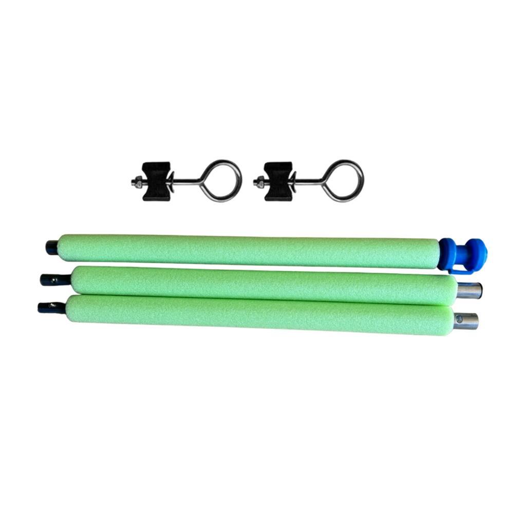 Magideal - Kit De Postes De Trampolín De Repuesto, 2 Uds., Con Abrazadera Y Hardware, Postes De Red De Trampolín Para Marco De Trampolín, Actividades De Trampolí 225 Centímetros