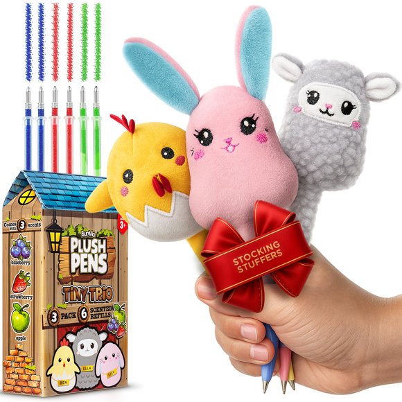 Lindos bolígrafos Bunmo de Stocking Stuffers, paquete de 3 con 6 recambios perfumados
