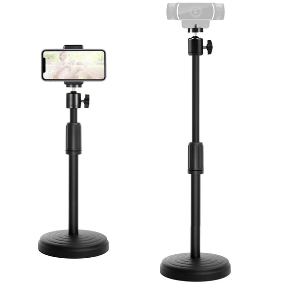 Soporte para Webcam Khazylorr Ajustable de 47 cm con Soporte para Teléfono
