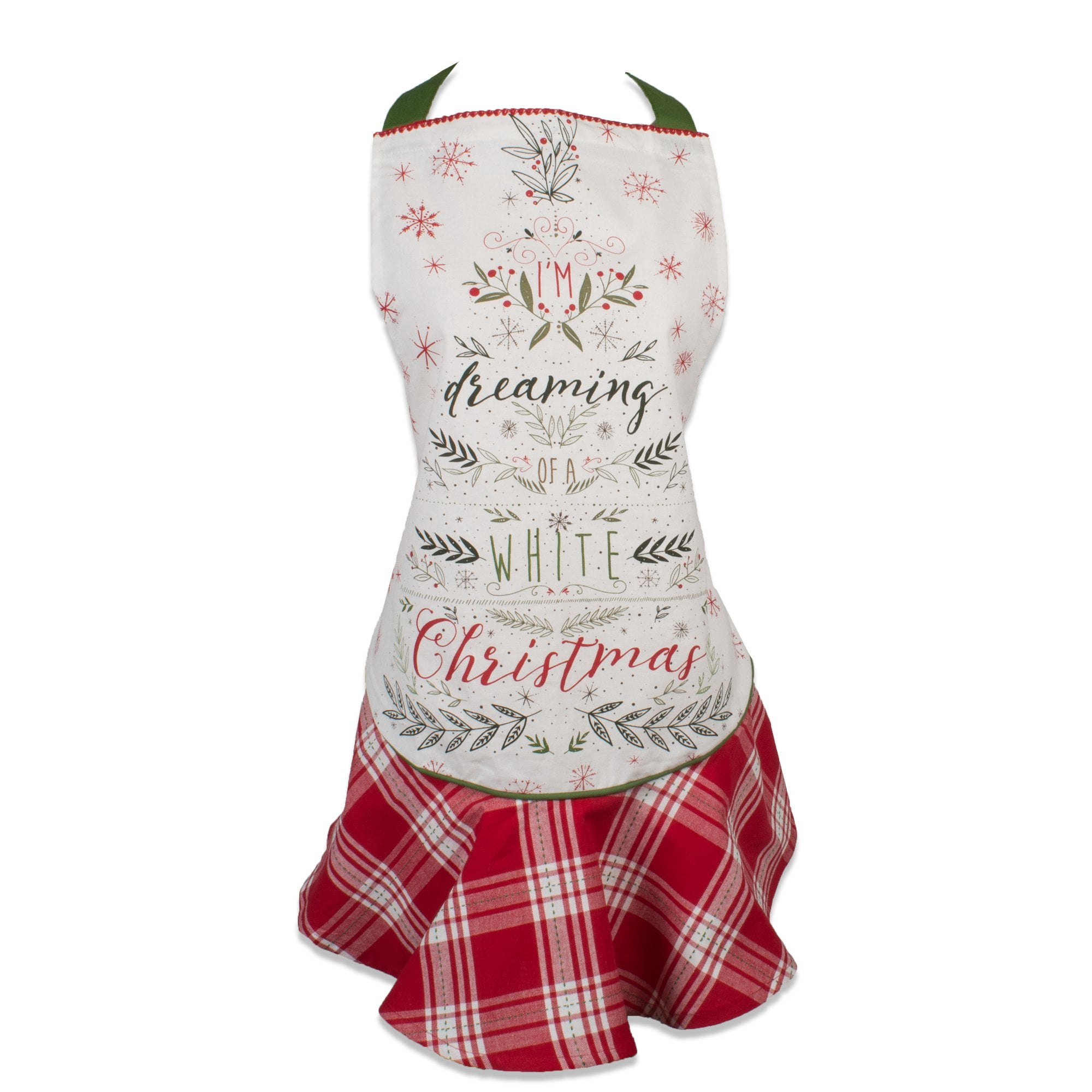 Delantal Navideño Ajustable De Algodón Talla Única Dii