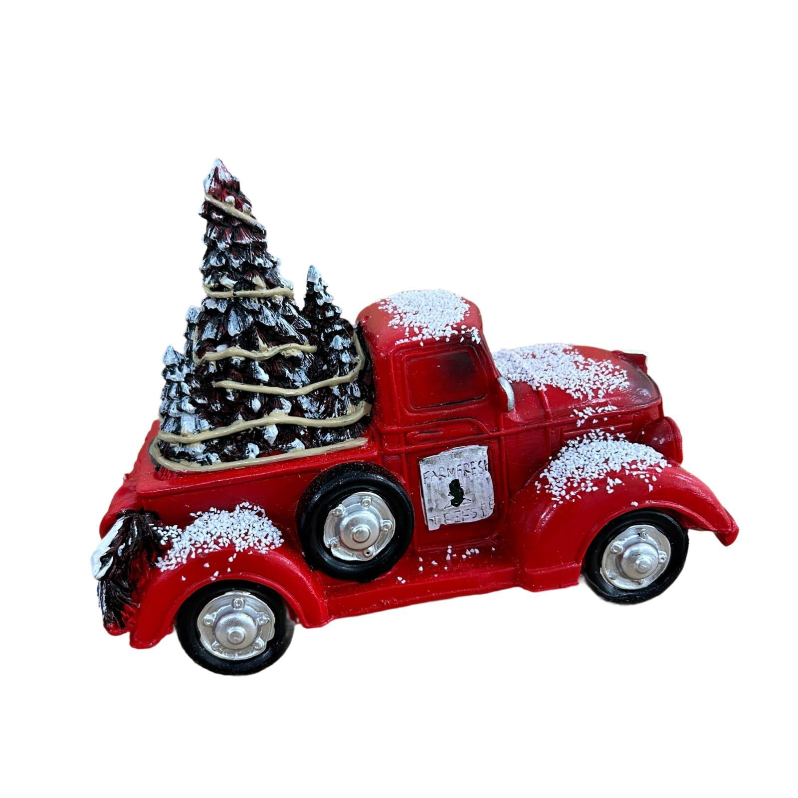 Uucntr - Estatua De Resina Con Forma De Camión Para Árbol De Navidad, Regalo De Navidad Para Estantería, Escritorio De Festival