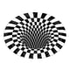 thumbnail image 3 of Alfombras Redondas De Ilusión óptica 3D Vortex, Felpudo Blanco Y Negro Para Comedor, 3 of 5