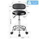 thumbnail image 3 of Taburete con ruedas Salon VECELO con respaldo hidráulico negro, 3 of 5