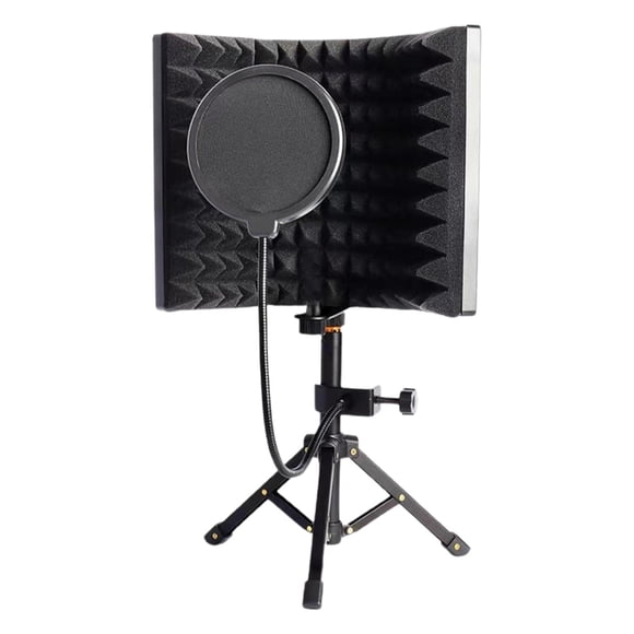 Protector De Aislamiento De Micrófono De 3 Paneles Para Equipos De Grabación De Podcasts En Estudio