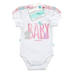 Bambino - Set 2 Bodys Manga Corta Blanco Mariposa Niña