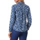 thumbnail image 3 of INSPIRE CHIC Camisa de Mujer con Botones Estampado Floral de Manga Larga Cuello en Punta Top de Oficina S Azul Oscuro, 3 of 6