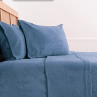 Mashini - Sábana Sherpa Lisa 2 Plazas Azul