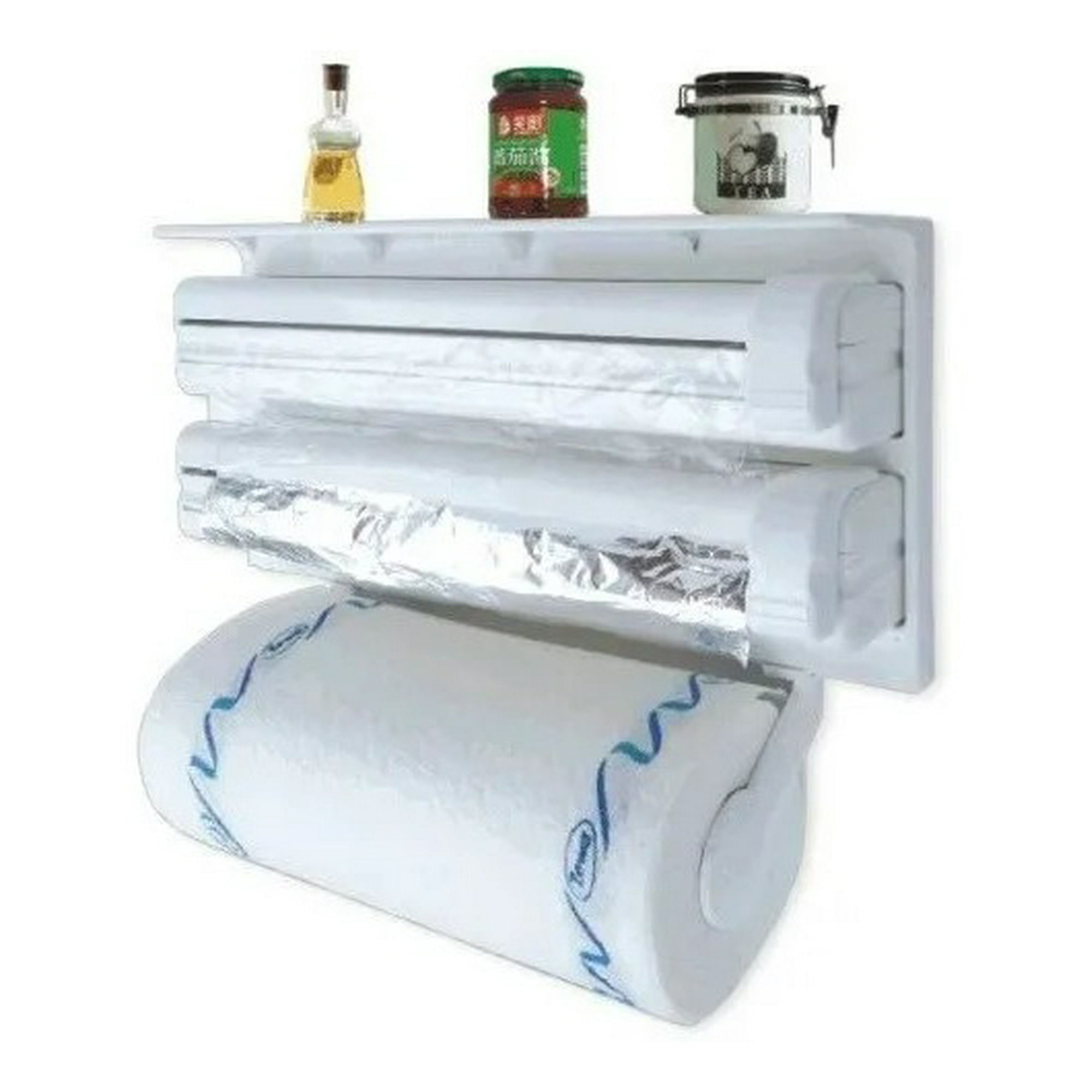 Genérico - Porta Rollo Toalla Nova Triple Dispensador Cocina Alusa Film