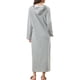 thumbnail image 3 of INSPIRE CHIC Bata con Capucha para Mujer con Cremallera, Manga Larga, Largo Completo, Sudadera, Camisón con Bolsillos, Vestido Suave para Estar en Casa, 2XL Gris, 3 of 6
