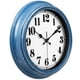 thumbnail image 2 of Reloj de pared JENLYSTIME retro de 30 cm, silencioso, no hace tictac, azul, 2 of 8