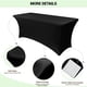 thumbnail image 3 of Mantel Obstal Spandex ajustado de 6 pies, rectangular, negro, 3 of 8