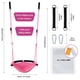 thumbnail image 2 of Swing ROPECUBE para niños pequeños tejidos a mano con cuerdas ajustables, color rosa, 2 of 7