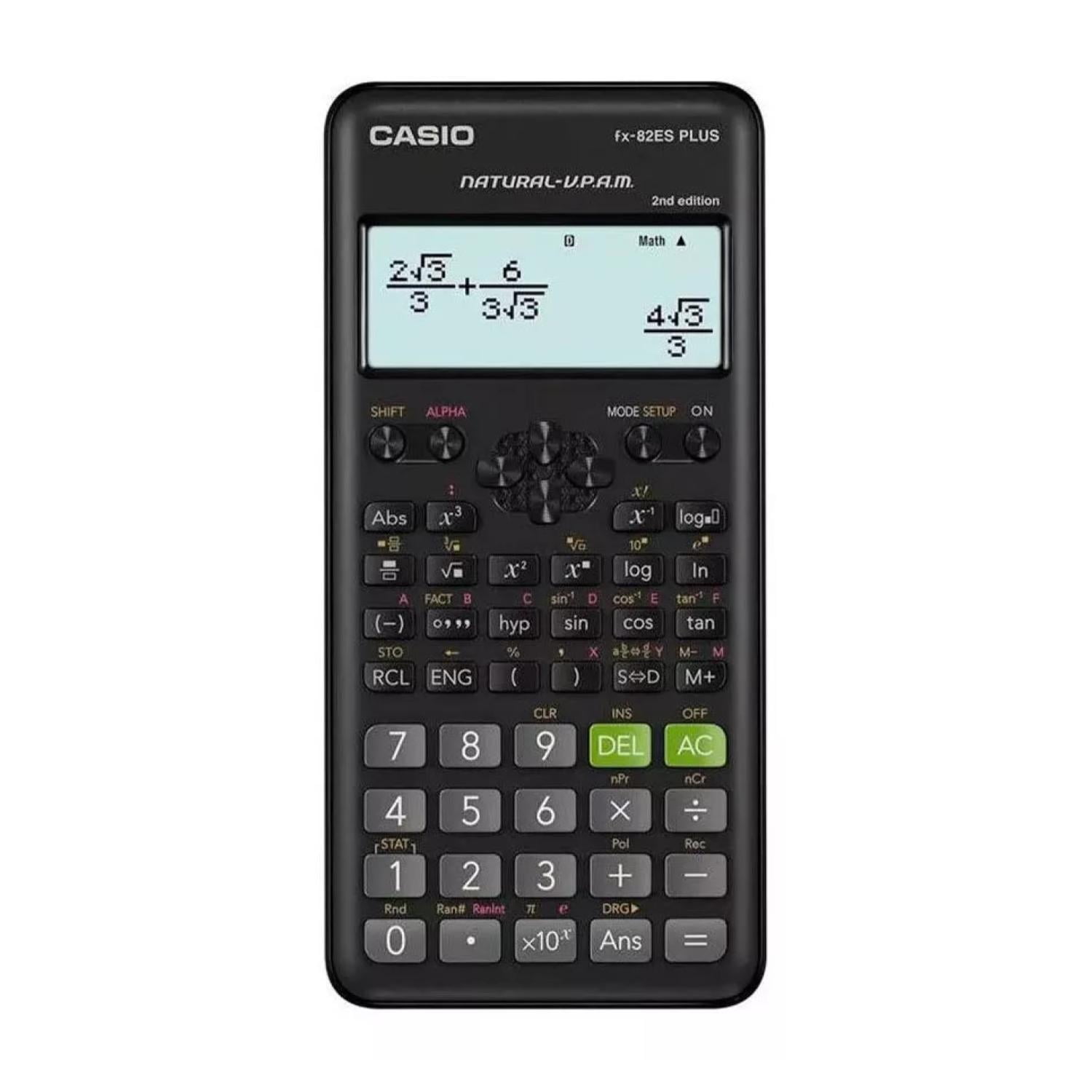Casio - Calculadora Cientifica 252 Funciones Negro Fx-82es Plus