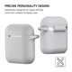 thumbnail image 5 of Funda de silicona gris ATUAT para AirPods con mosquetón, 5 of 7