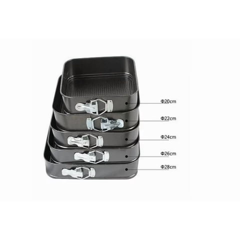 Click Ventas - Set De Moldes Cuadrados Desmontable 5 Unidades Repostería