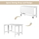 thumbnail image 1 of TOPMAX Farmhouse Wood Extendable Dining Table with Drop Leaf for Small Places, White, 1 of 3