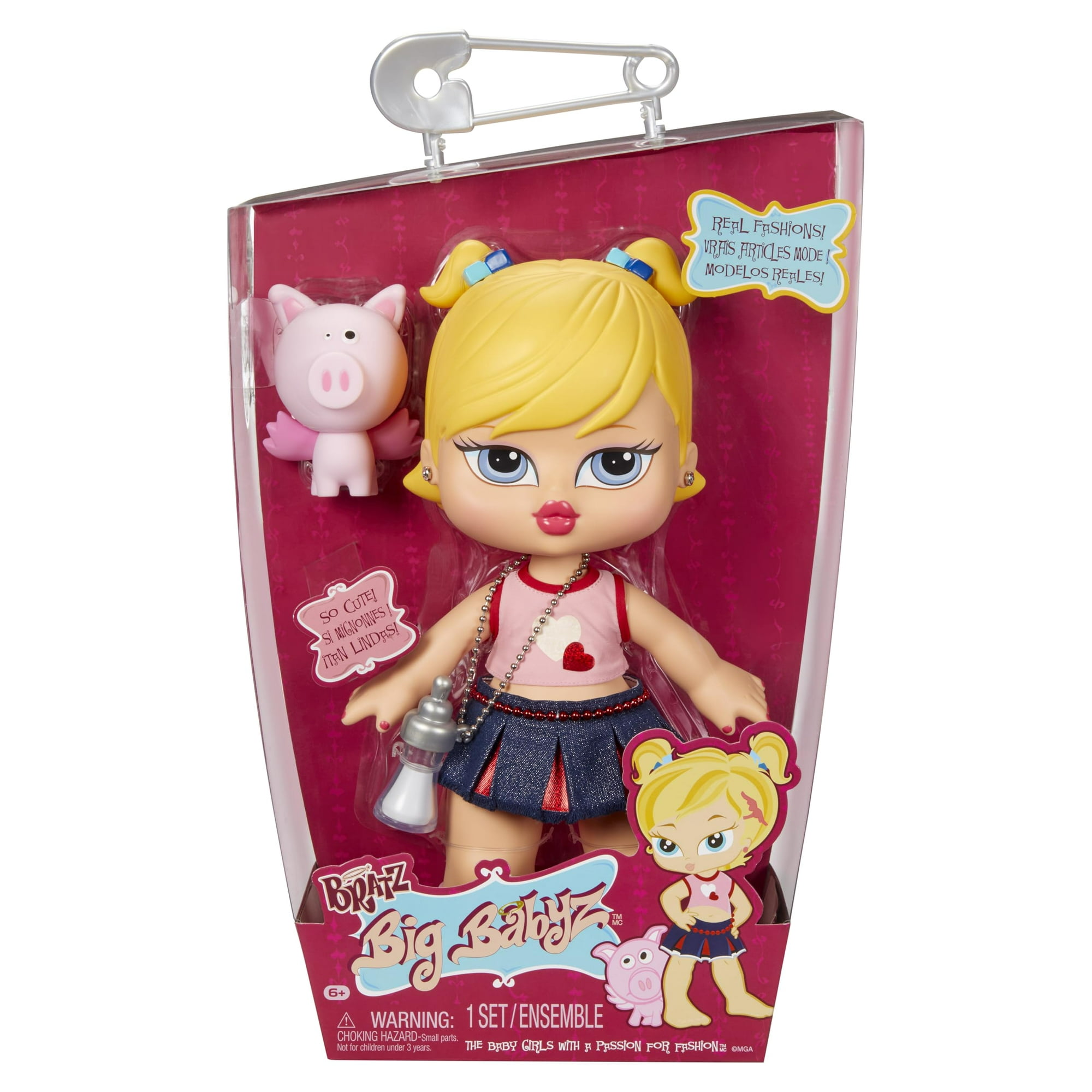 Muñeca Bratz Big Babyz Cloe De 33,7 Cm Con Traje, Mascota Y Botella