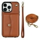 thumbnail image 1 of Crossbody PU Leather Wallet Case For IPhone 14 13 12 Mini 11 Pro X XS Max XR 8 7 SE 2020 2022 Card Slots Magnetic Lanyard Phone Cover, 1 of 3