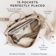 thumbnail image 3 of Mochila MIA + SOPHIA de Cuero Vegano con Puerto de Carga USB – Beige, 3 of 9